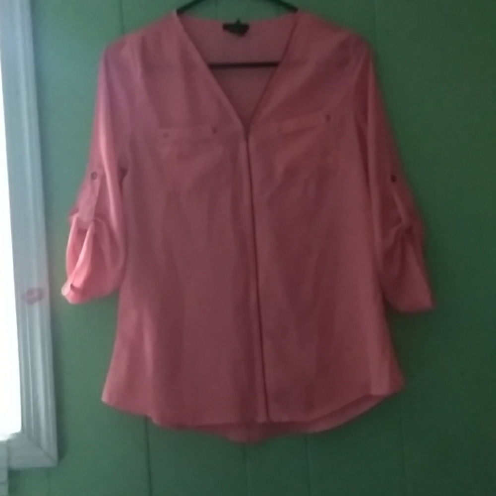 Rue21 zip up coral top